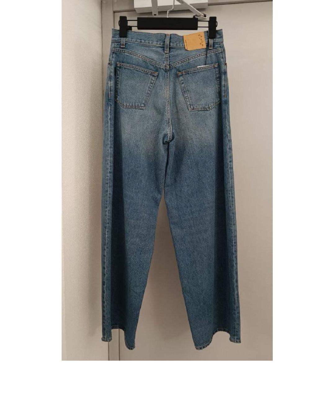 HAIKURE Синие хлопковые прямые джинсы, фото 2