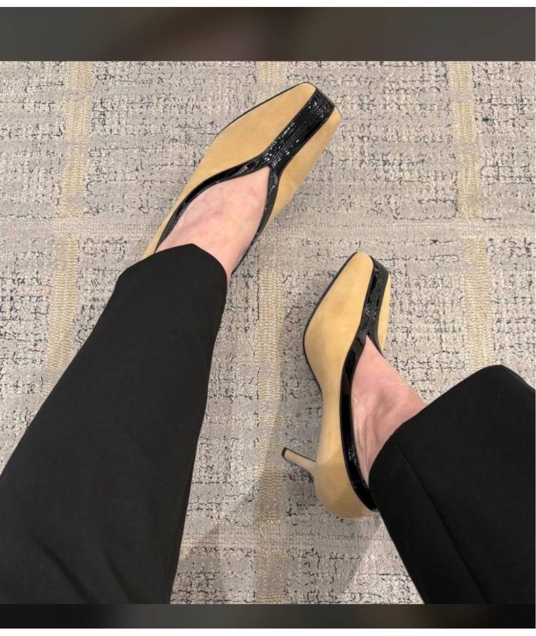 CHANEL Бежевые замшевые туфли, фото 2