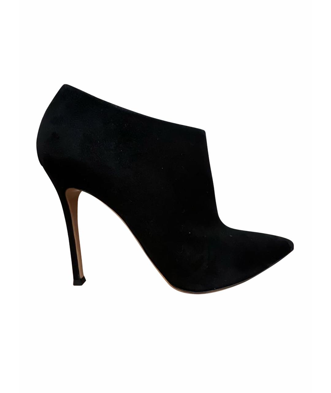 GIANVITO ROSSI Черные замшевые ботильоны, фото 6
