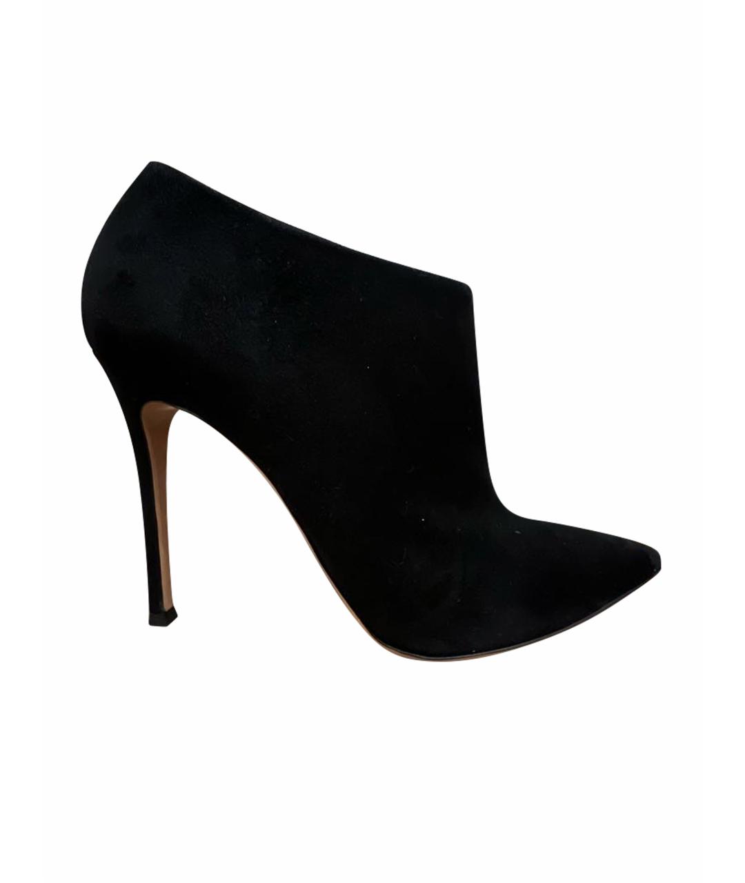GIANVITO ROSSI Черные замшевые ботильоны, фото 1