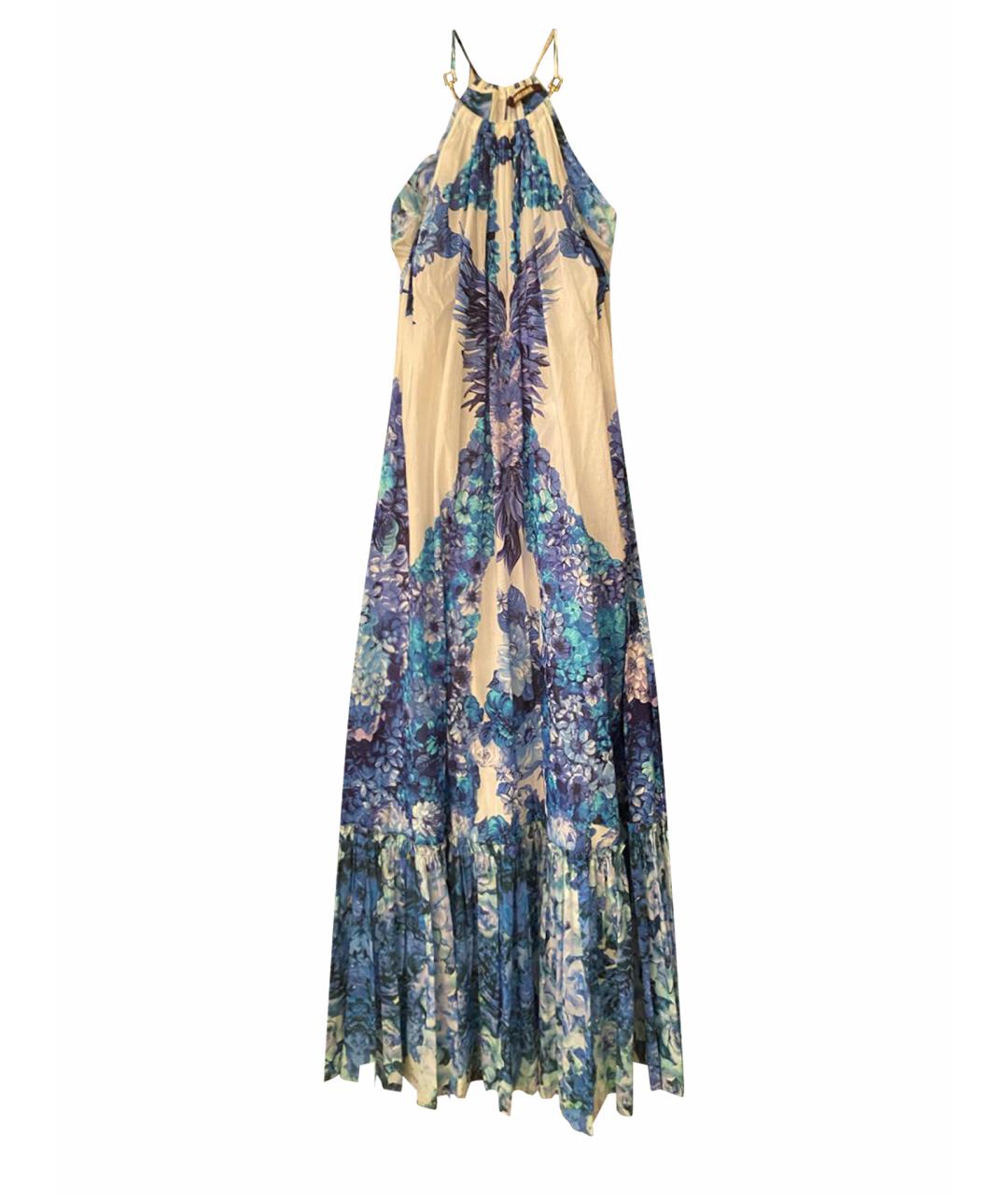 ROBERTO CAVALLI Голубой хлопковый сарафан, фото 1