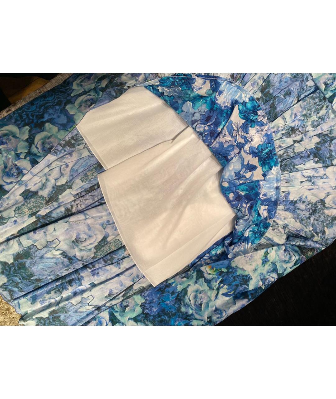 ROBERTO CAVALLI Голубой хлопковый сарафан, фото 6