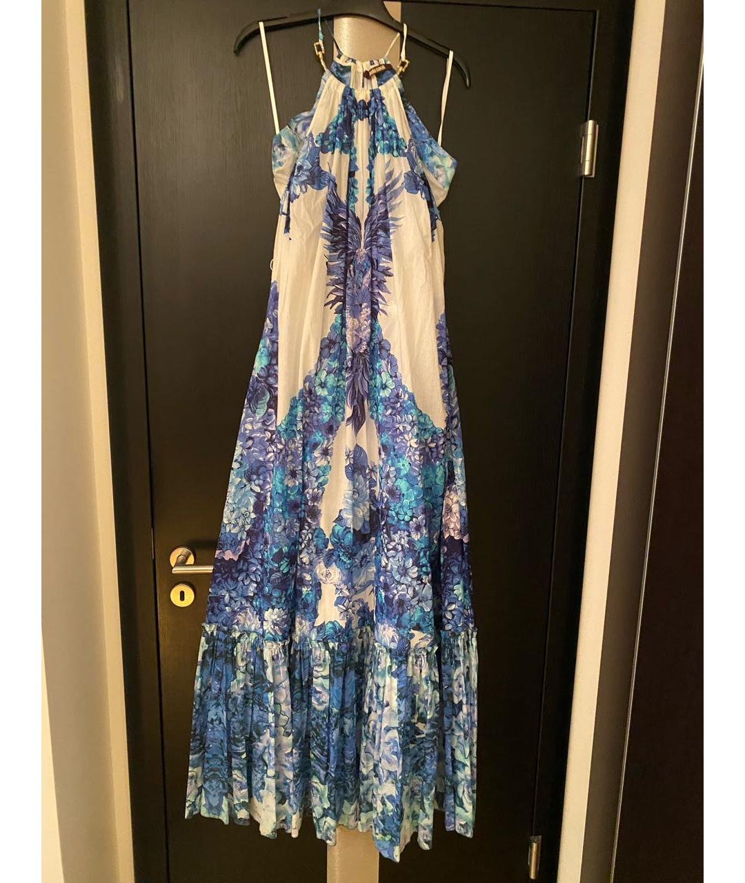 ROBERTO CAVALLI Голубой хлопковый сарафан, фото 9