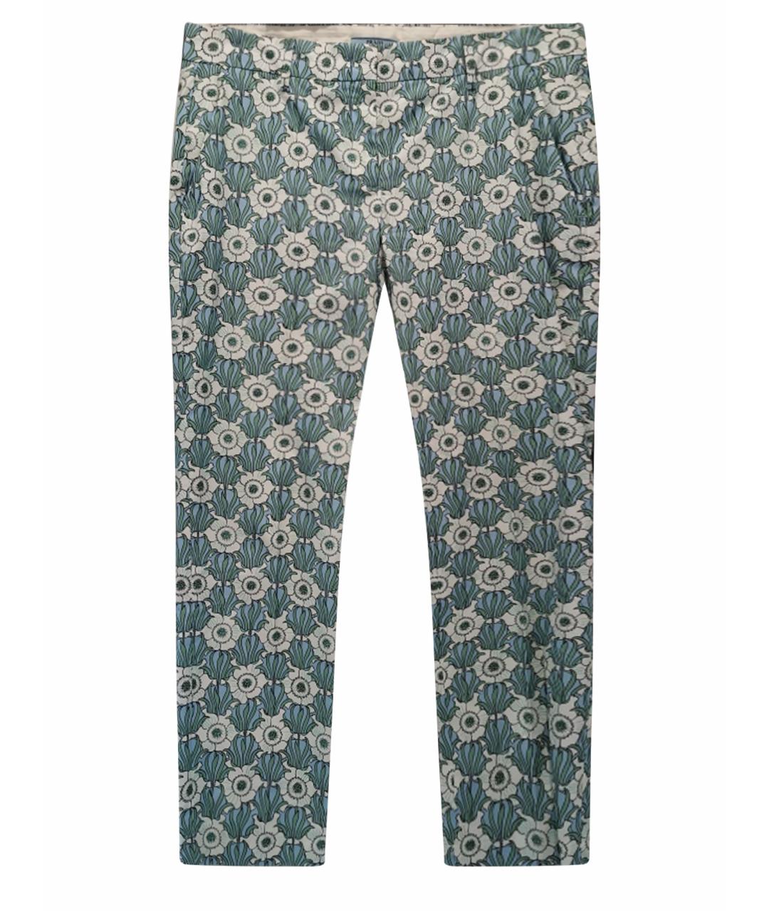 PRADA Белые хлопко-эластановые прямые брюки, фото 1