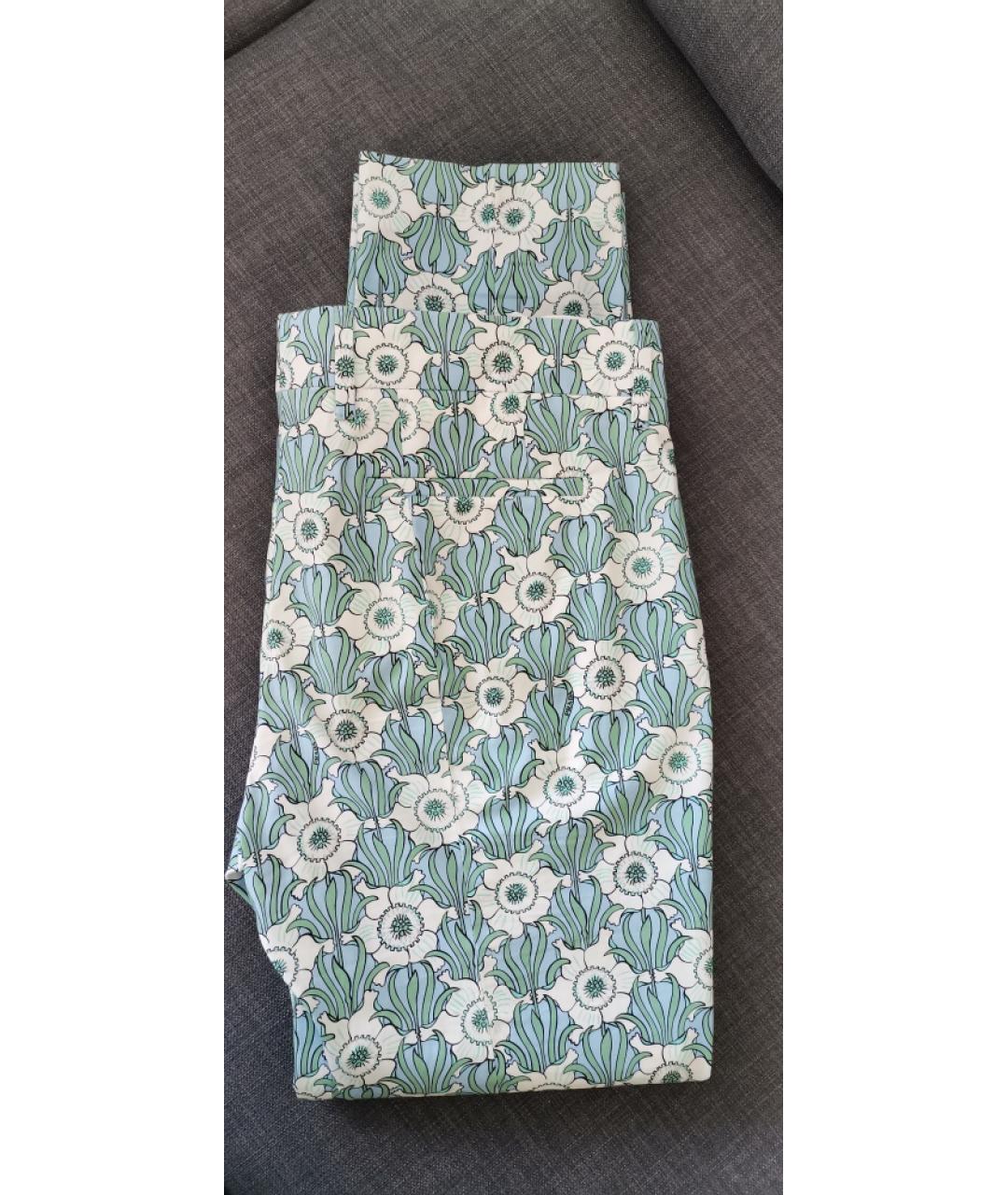 PRADA Белые хлопко-эластановые прямые брюки, фото 3