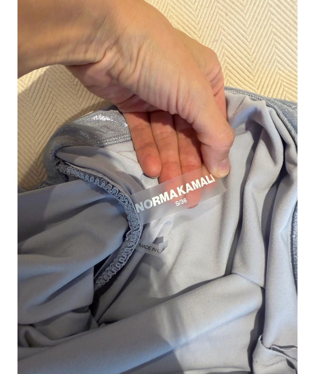 NORMA KAMALI Голубое коктейльное платье, фото 3