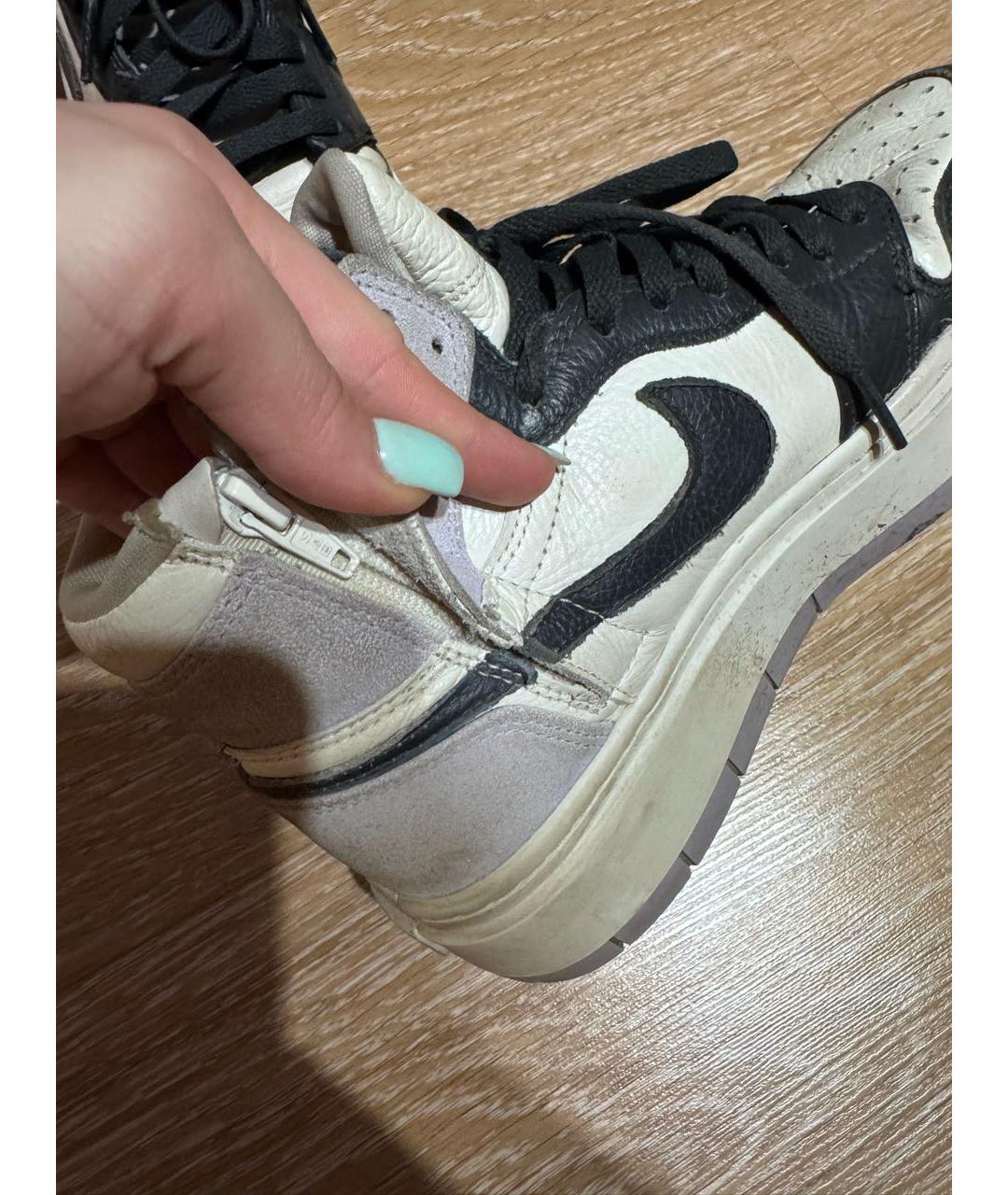 NIKE Фиолетовые кожаные кроссовки, фото 4