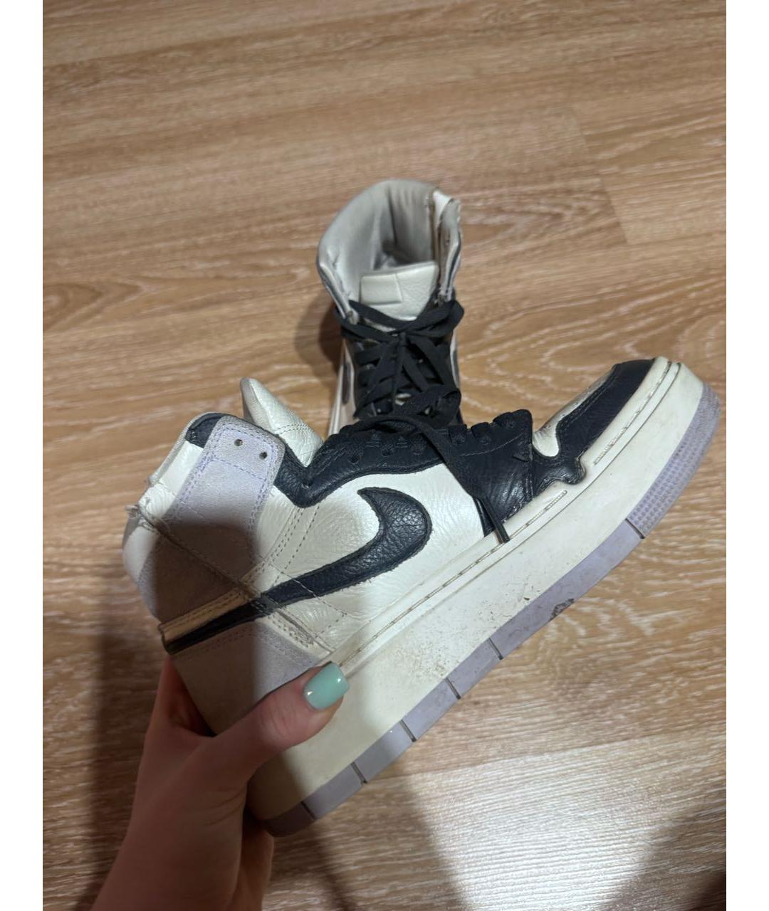 NIKE Фиолетовые кожаные кроссовки, фото 5