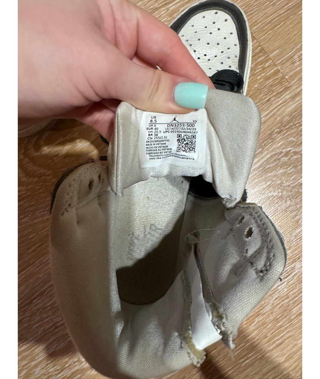 NIKE Фиолетовые кожаные кроссовки, фото 3