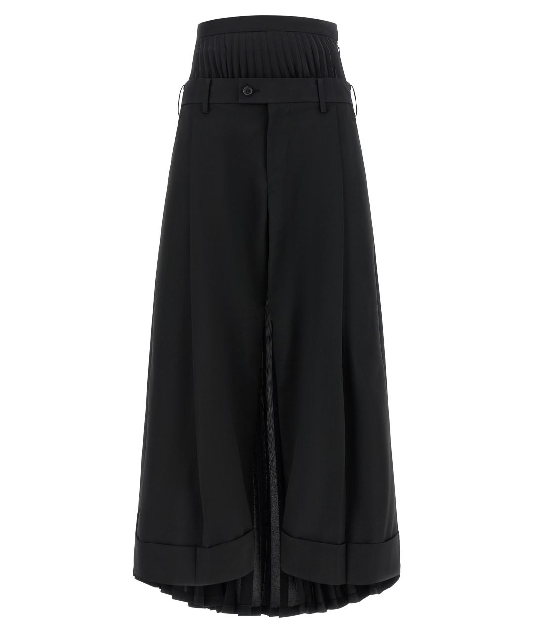 JUNYA WATANABE Черные шерстяные прямые брюки, фото 1