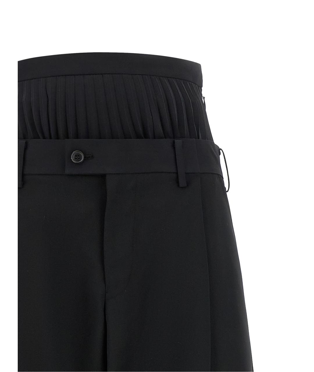 JUNYA WATANABE Черные шерстяные прямые брюки, фото 3