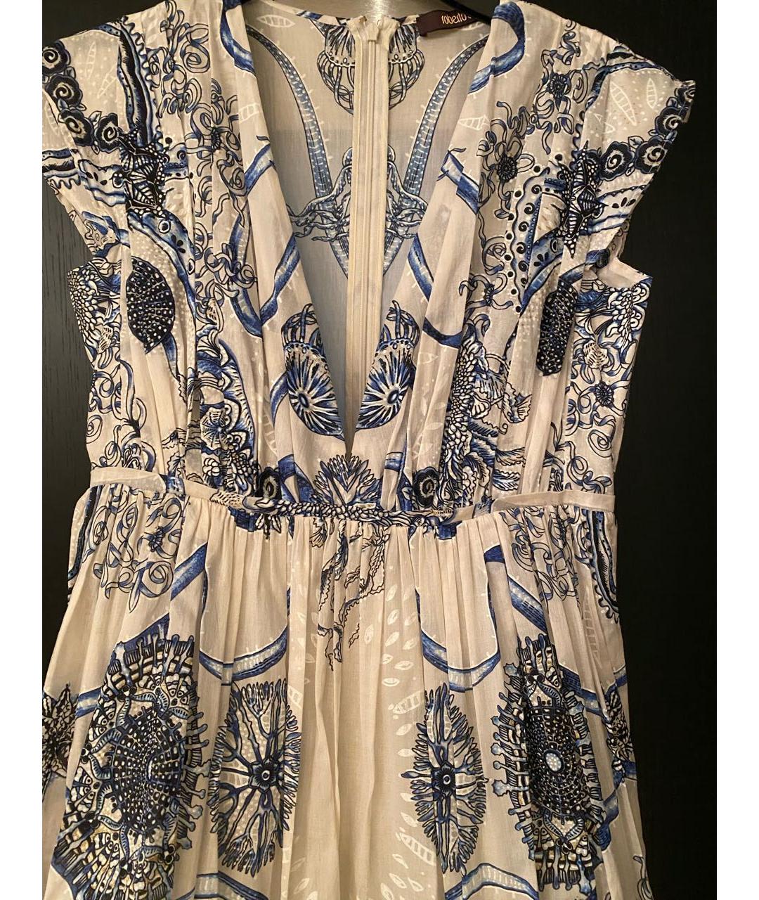 ROBERTO CAVALLI Голубой хлопковый сарафан, фото 3