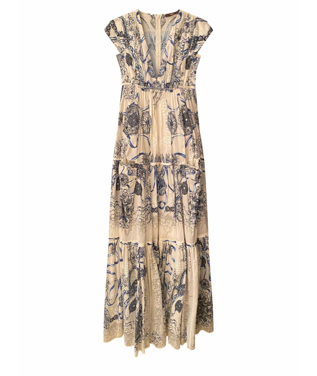 ROBERTO CAVALLI Голубой хлопковый сарафан, фото 1