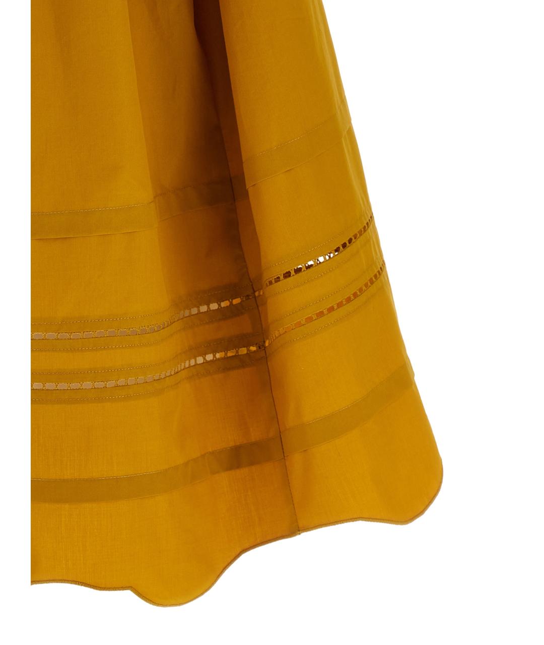 FABIANA FILIPPI Желтое хлопковое повседневное платье, фото 3
