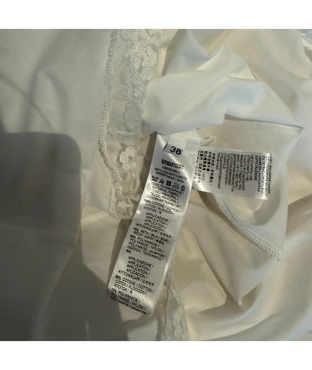 ERMANNO SCERVINO Белое льняное повседневное платье, фото 5