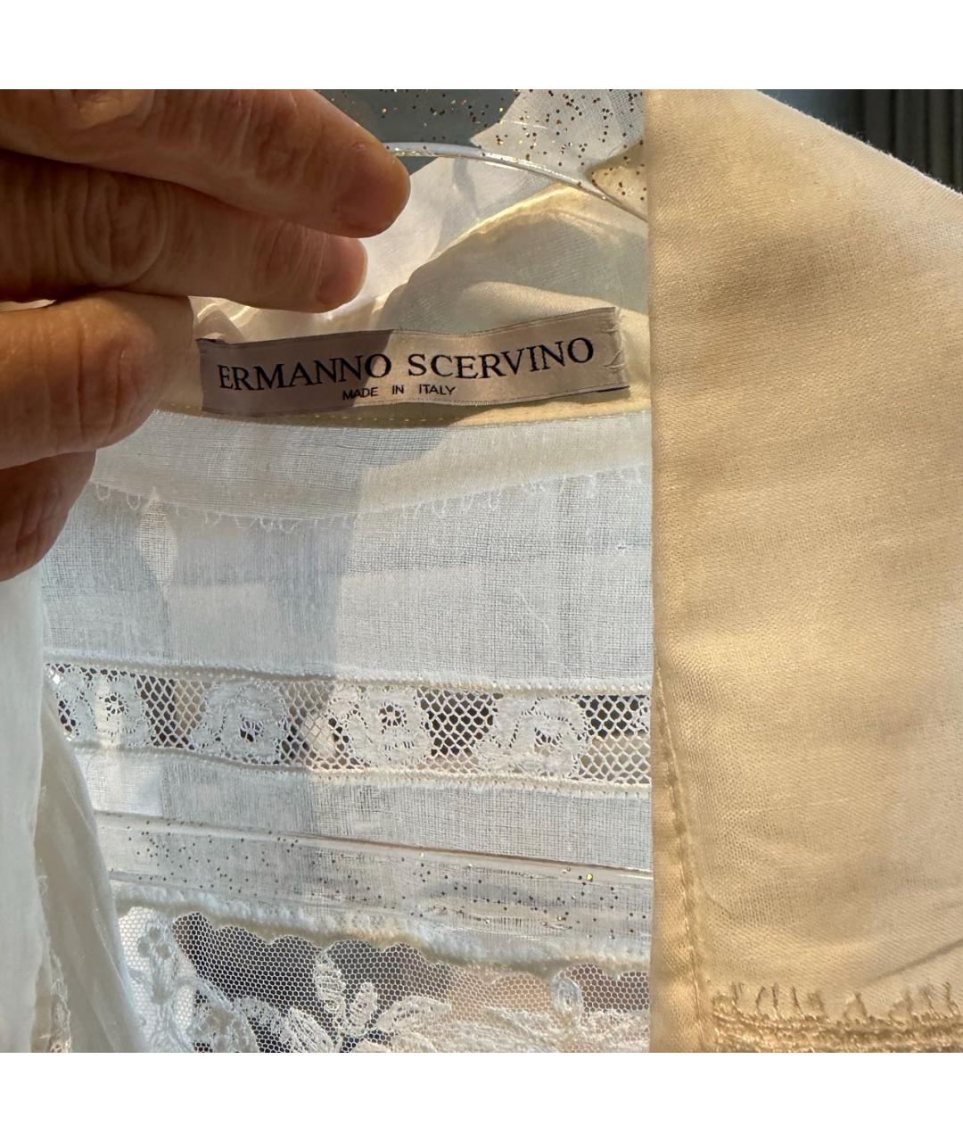 ERMANNO SCERVINO Белое льняное повседневное платье, фото 3