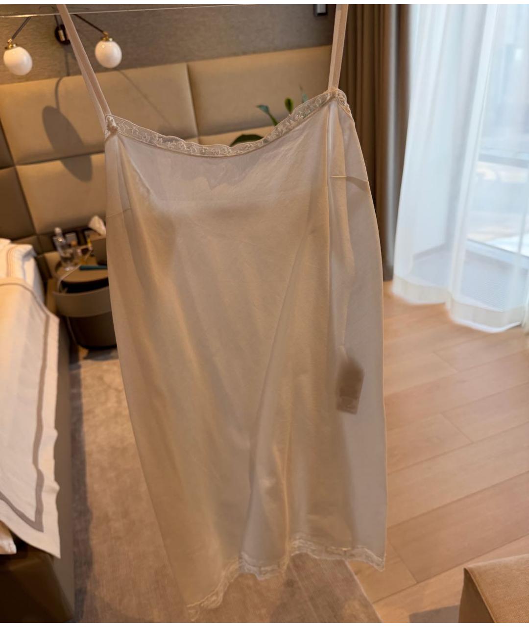 ERMANNO SCERVINO Белое льняное повседневное платье, фото 6