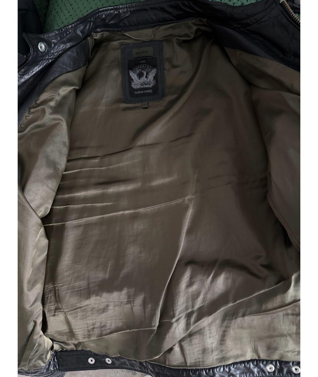 DIESEL Черная кожаная куртка, фото 2