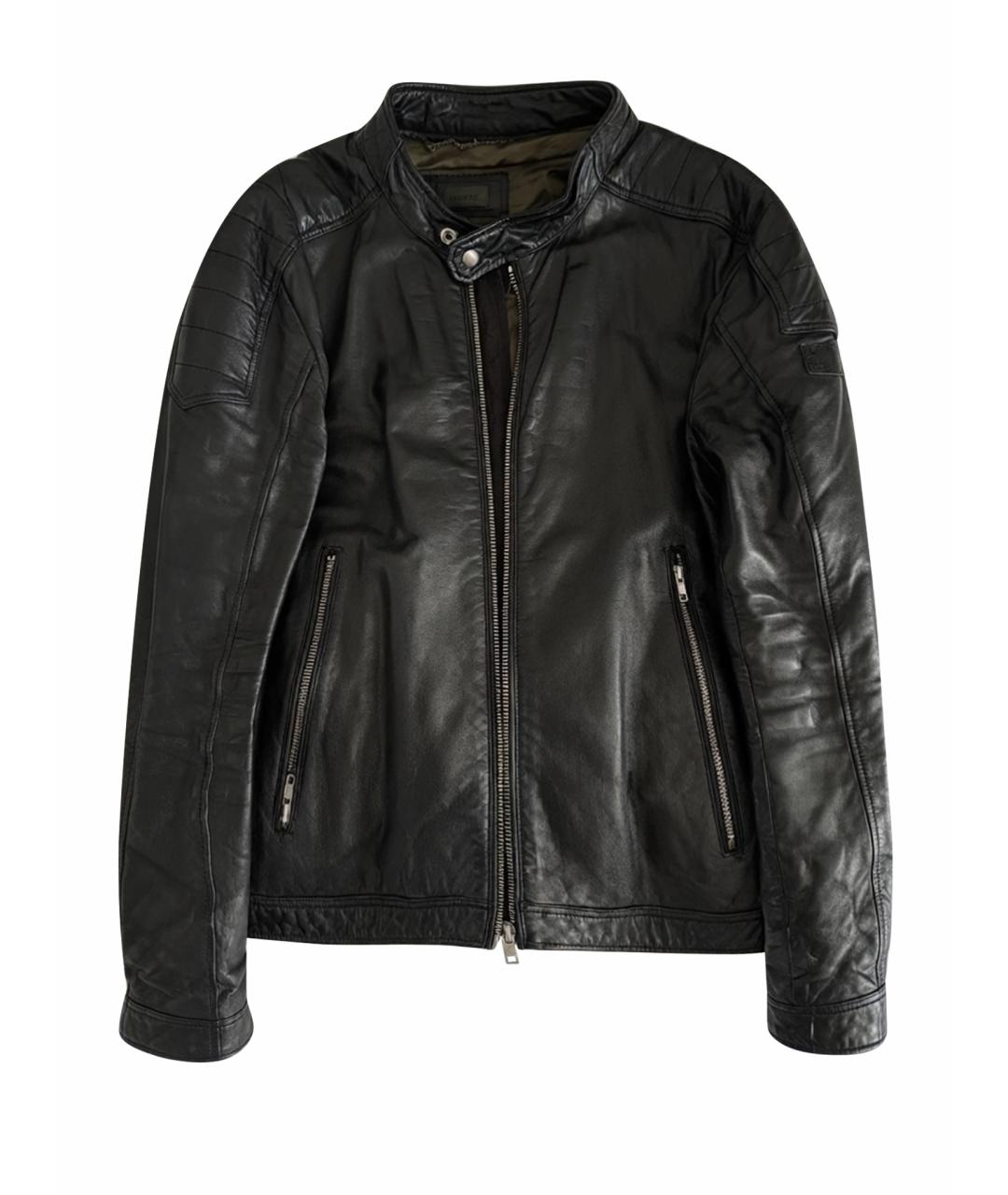 DIESEL Черная кожаная куртка, фото 1