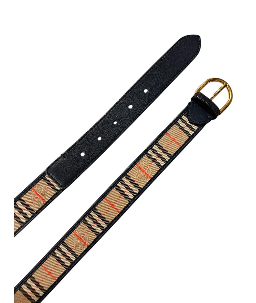 BURBERRY Бежевый кожаный ремень, фото 4