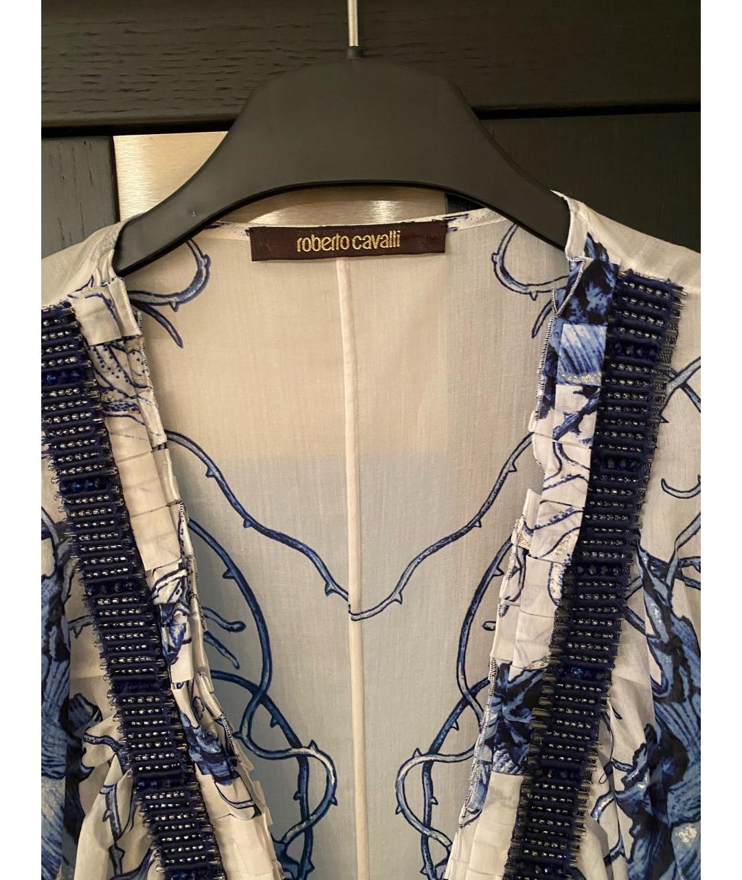 ROBERTO CAVALLI Голубой хлопковый сарафан, фото 3