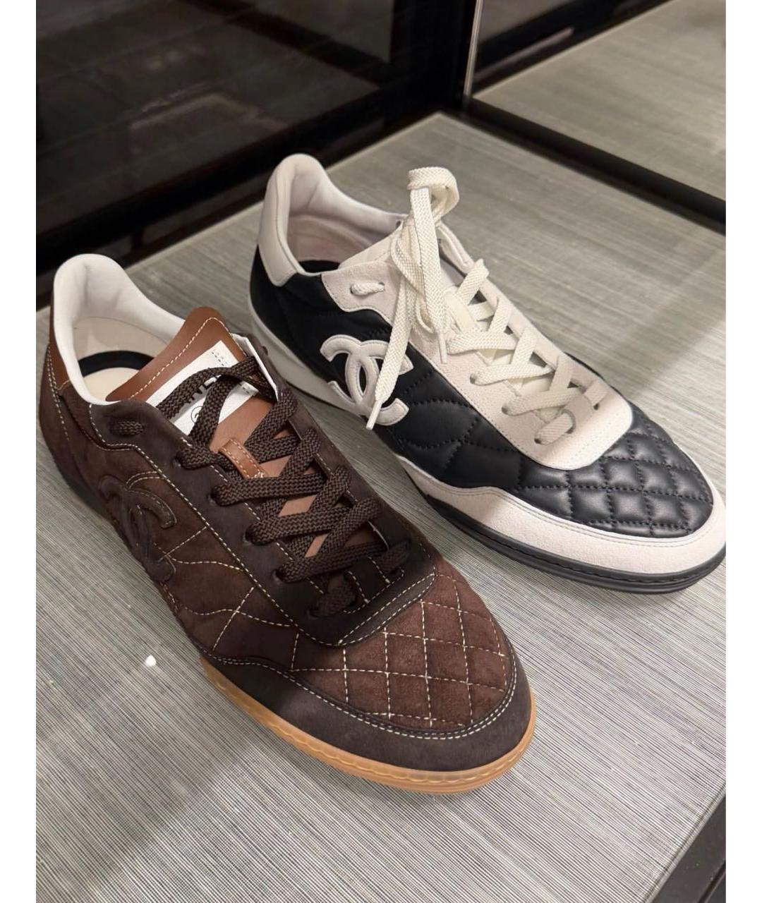 CHANEL Коричневые замшевые кеды, фото 2