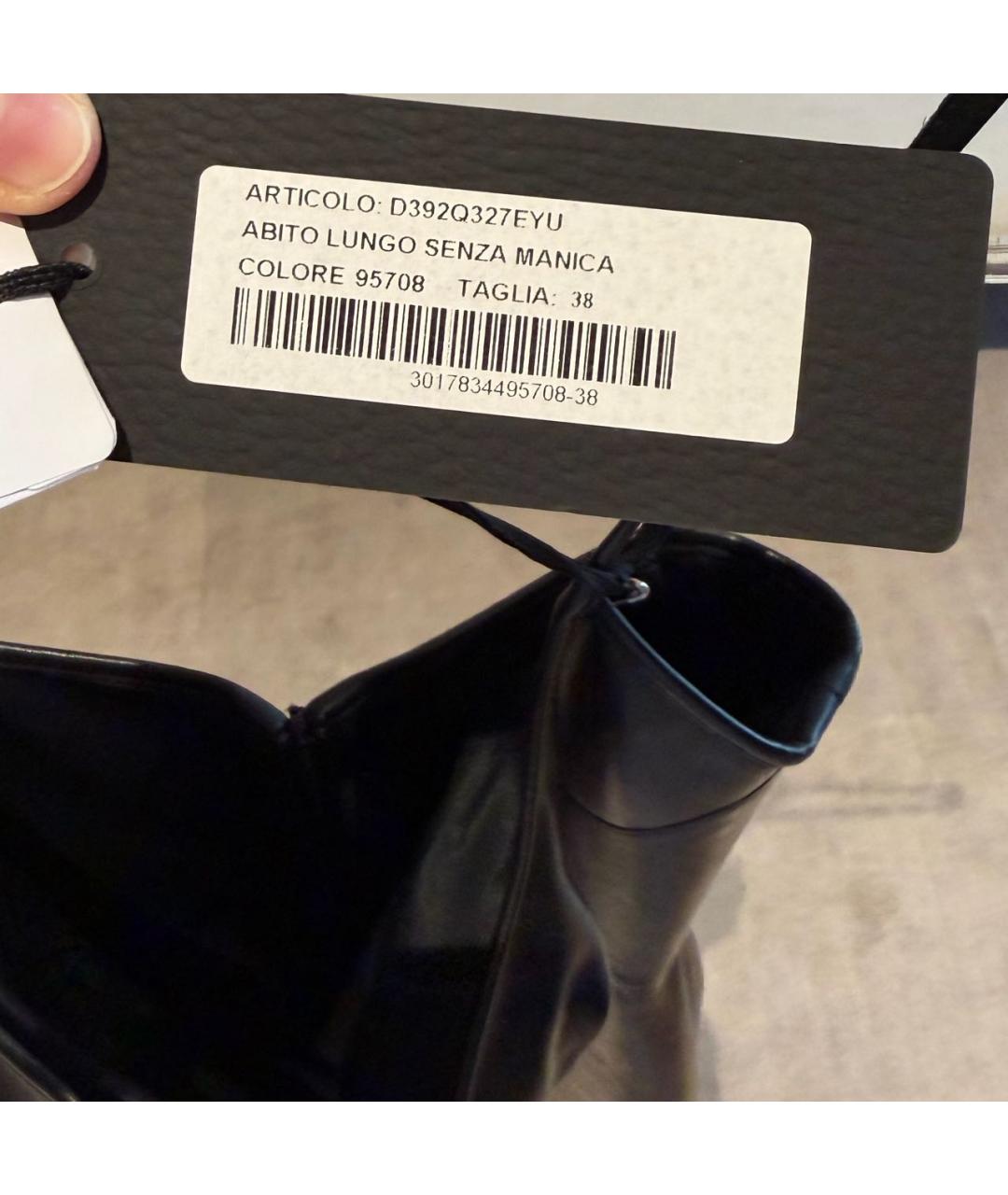 ERMANNO SCERVINO Черное кожаное коктейльное платье, фото 3