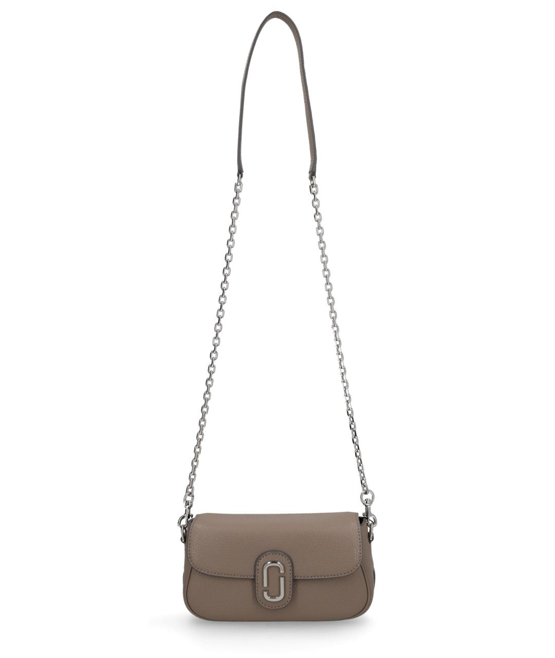 MARC JACOBS Серая кожаная сумка через плечо, фото 8