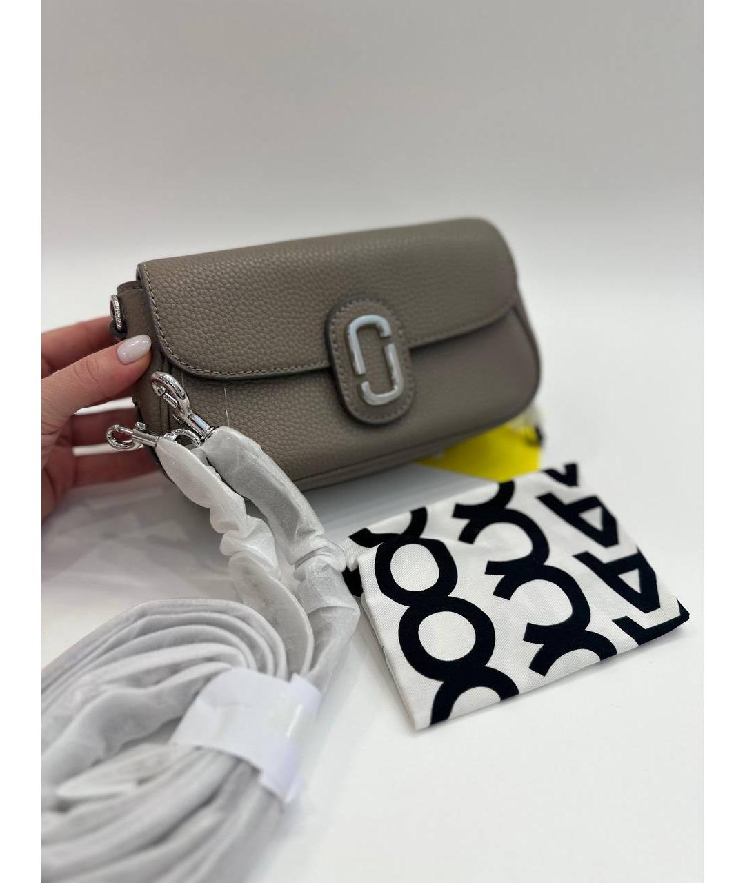 MARC JACOBS Серая кожаная сумка через плечо, фото 6