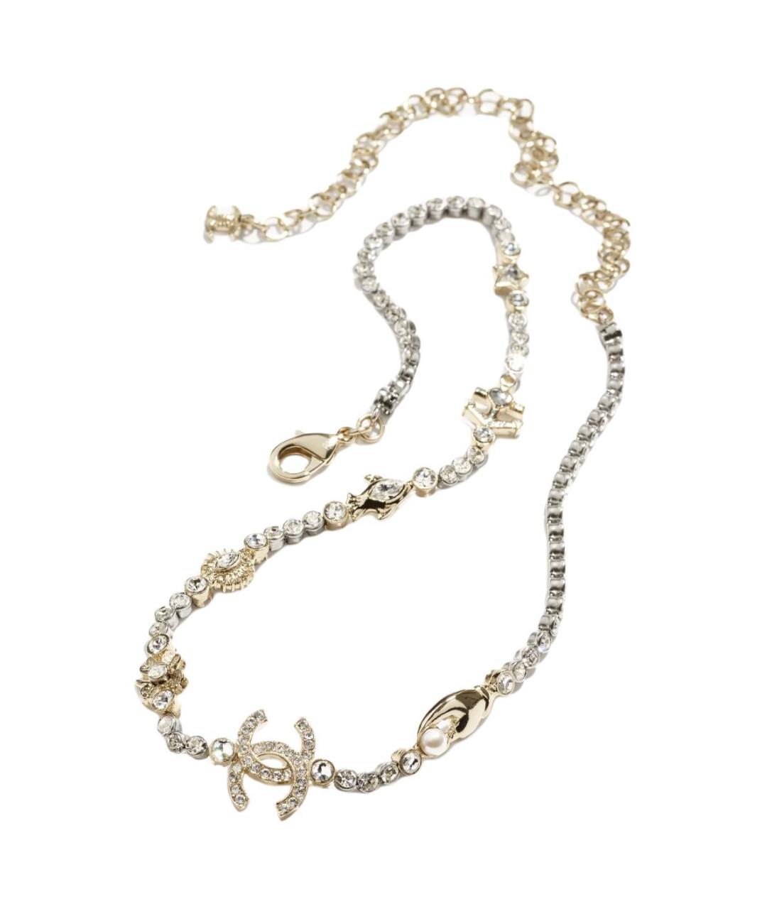 CHANEL Серебряное металлическое колье, фото 2