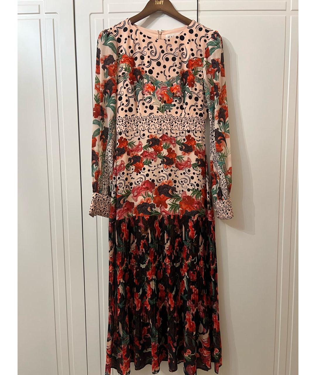 SALONI Розовое шифоновое вечернее платье, фото 7