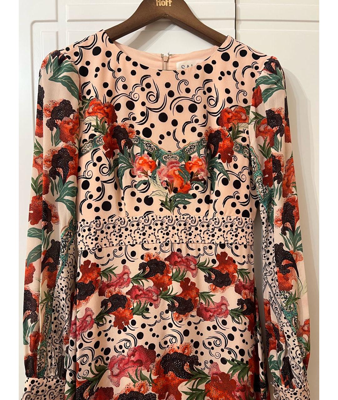 SALONI Розовое шифоновое вечернее платье, фото 3