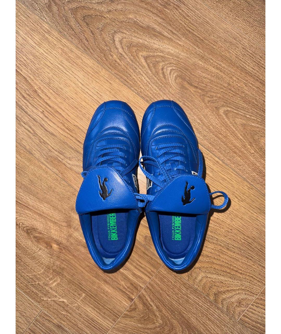 BIKKEMBERGS Синие кожаные кеды, фото 3