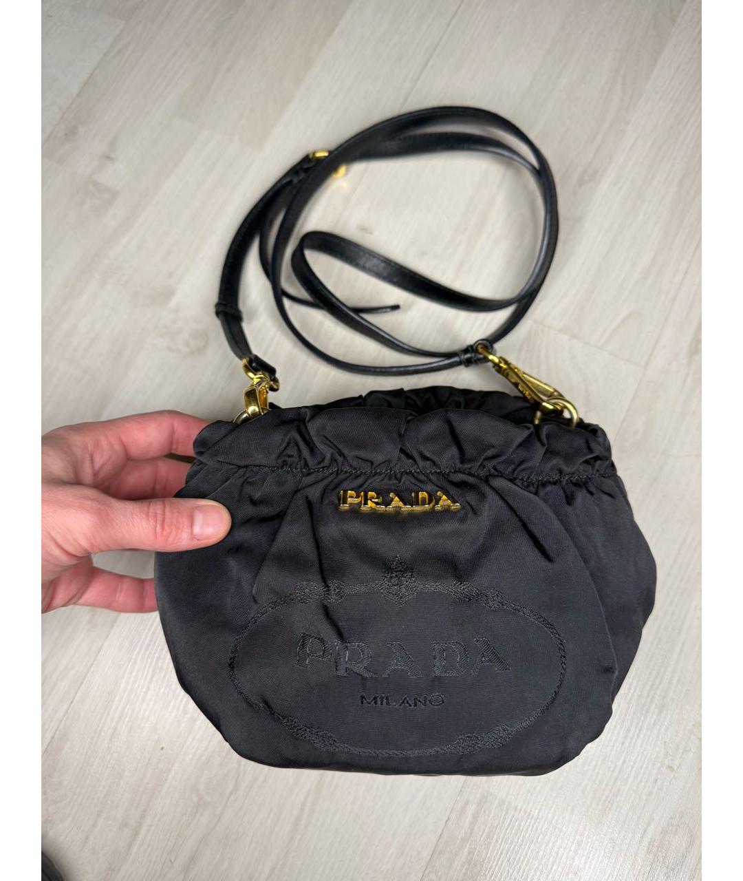 PRADA Черная тканевая сумка через плечо, фото 6