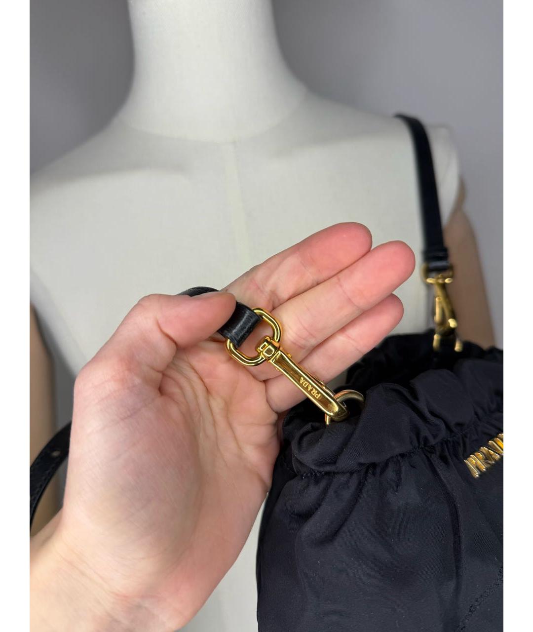 PRADA Черная тканевая сумка через плечо, фото 3