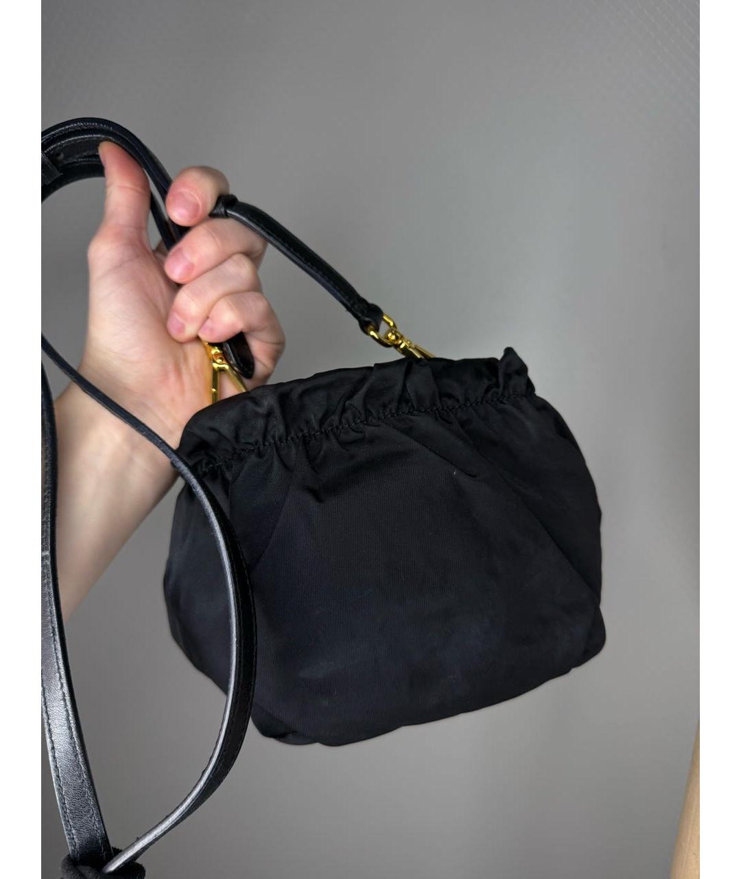 PRADA Черная тканевая сумка через плечо, фото 5