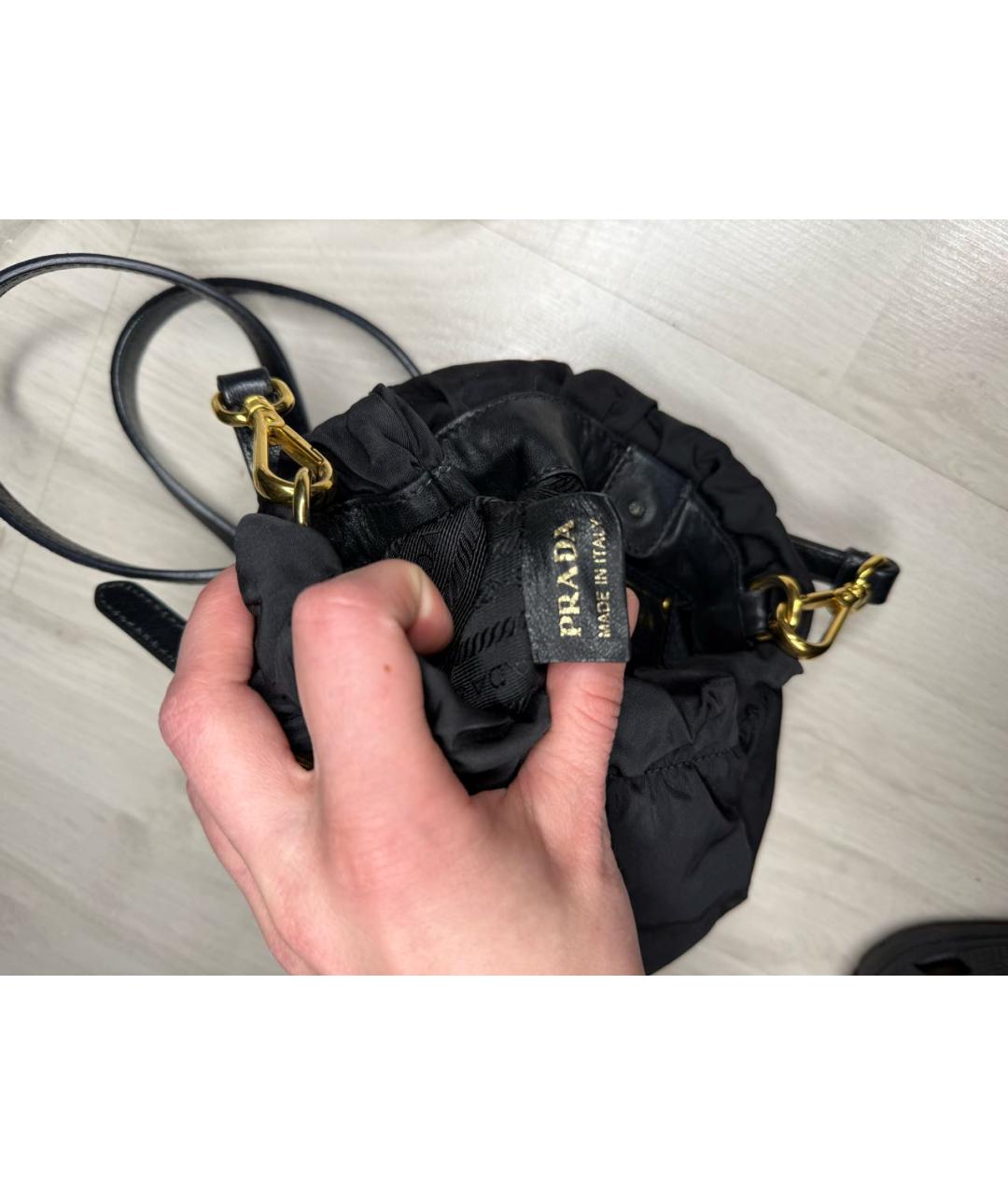 PRADA Черная тканевая сумка через плечо, фото 8