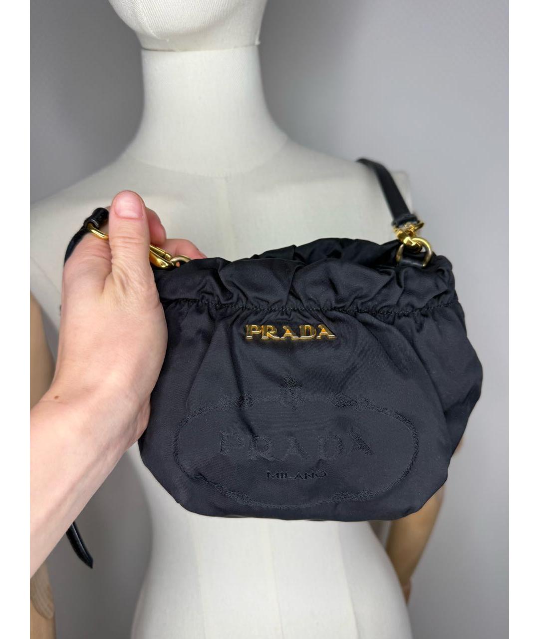 PRADA Черная тканевая сумка через плечо, фото 2