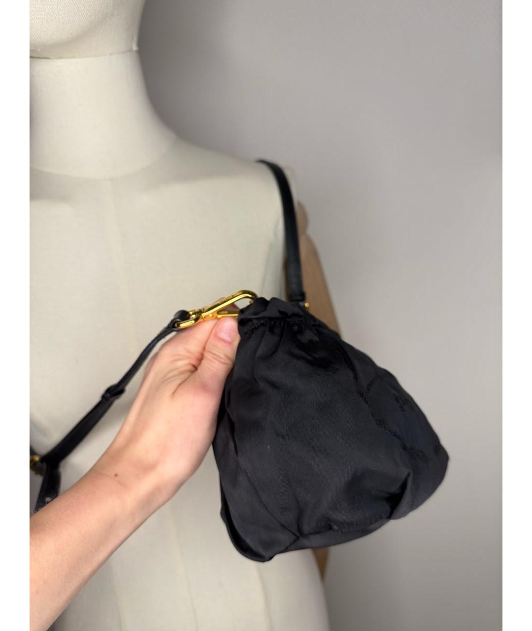 PRADA Черная тканевая сумка через плечо, фото 4
