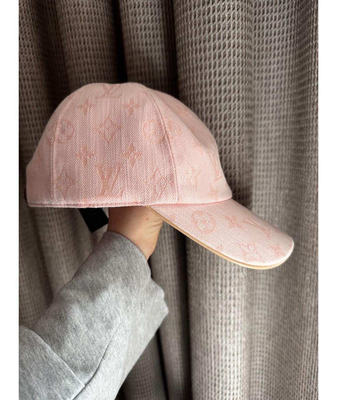 LOUIS VUITTON Розовая хлопковая кепка, фото 5
