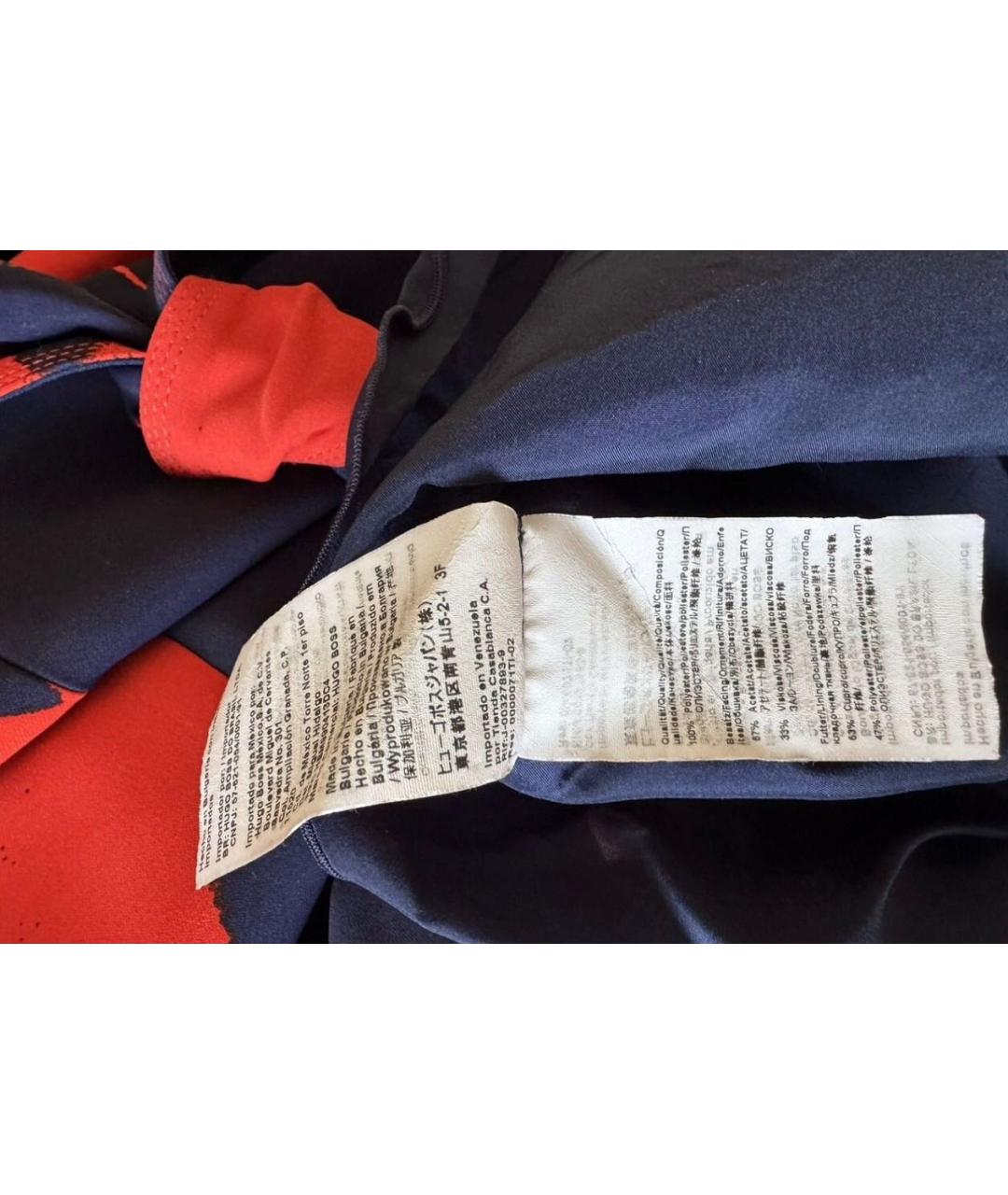 HUGO BOSS Мульти полиэстеровое повседневное платье, фото 8