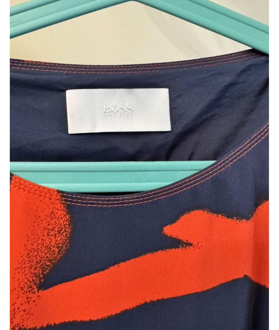 HUGO BOSS Мульти полиэстеровое повседневное платье, фото 3