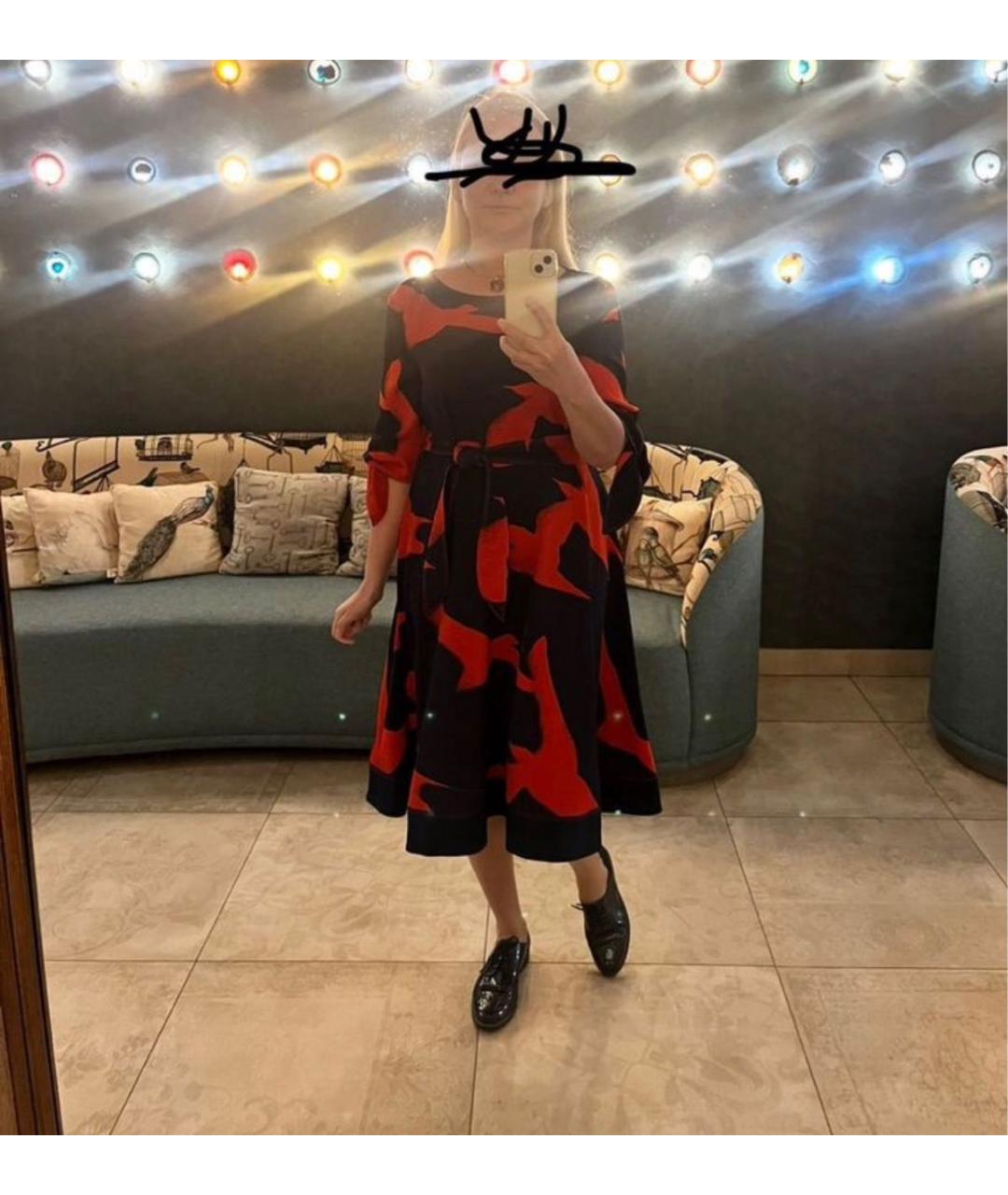 HUGO BOSS Мульти полиэстеровое повседневное платье, фото 6