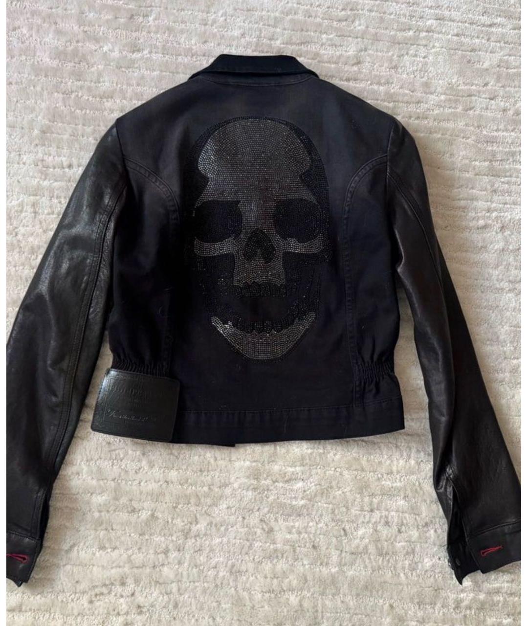 PHILIPP PLEIN Темно-синий деним жакет/пиджак, фото 2