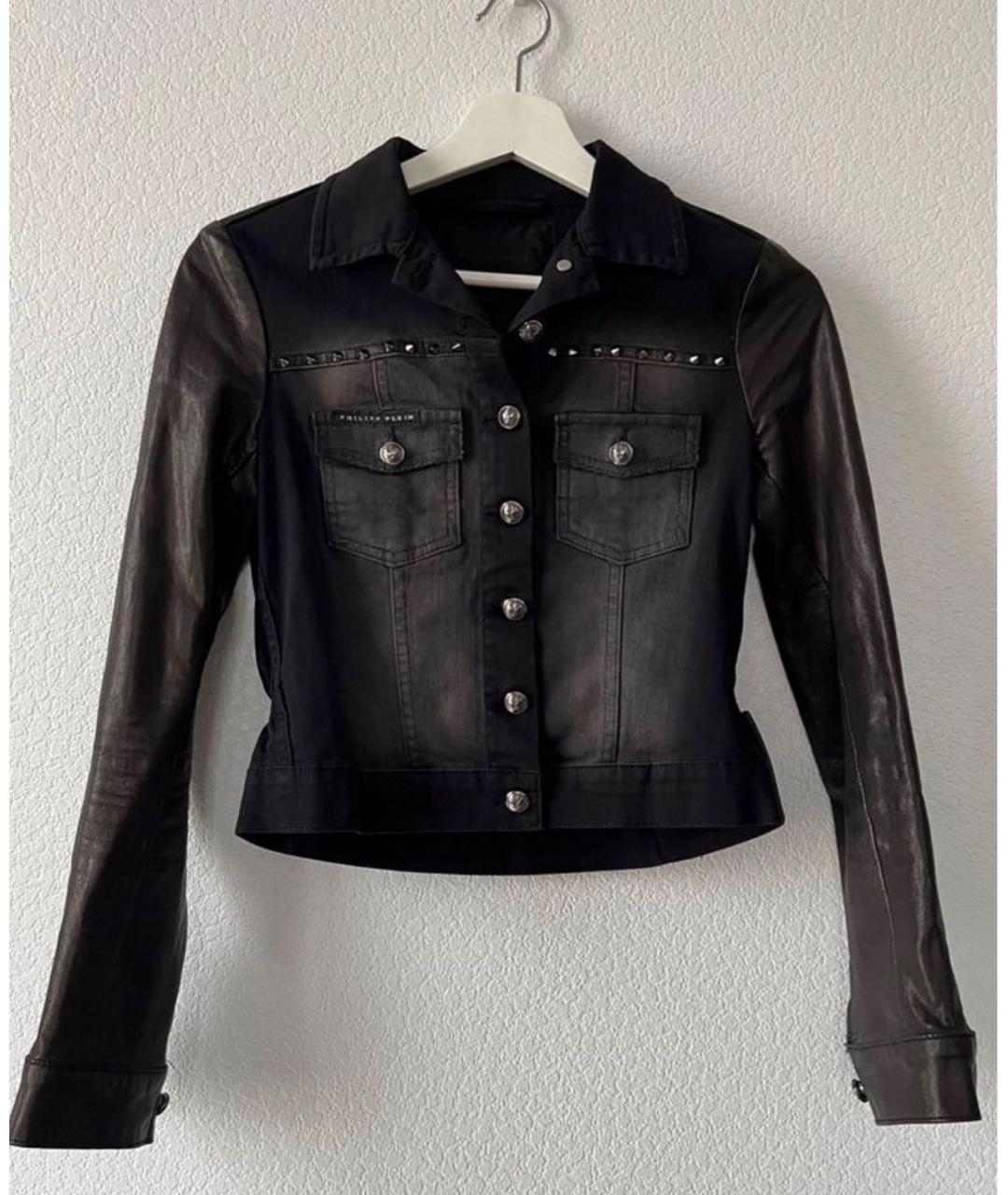 PHILIPP PLEIN Темно-синий деним жакет/пиджак, фото 8