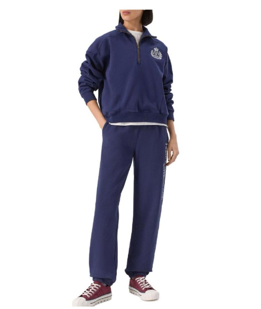 SPORTY AND RICH Темно-синие хлопковые спортивные брюки и шорты, фото 5