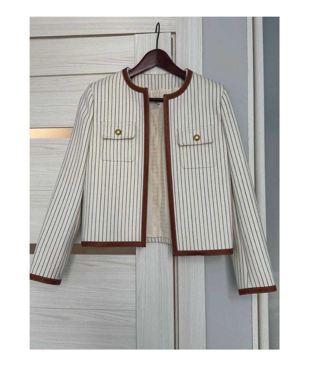 CELINE Бежевый жакет/пиджак, фото 3