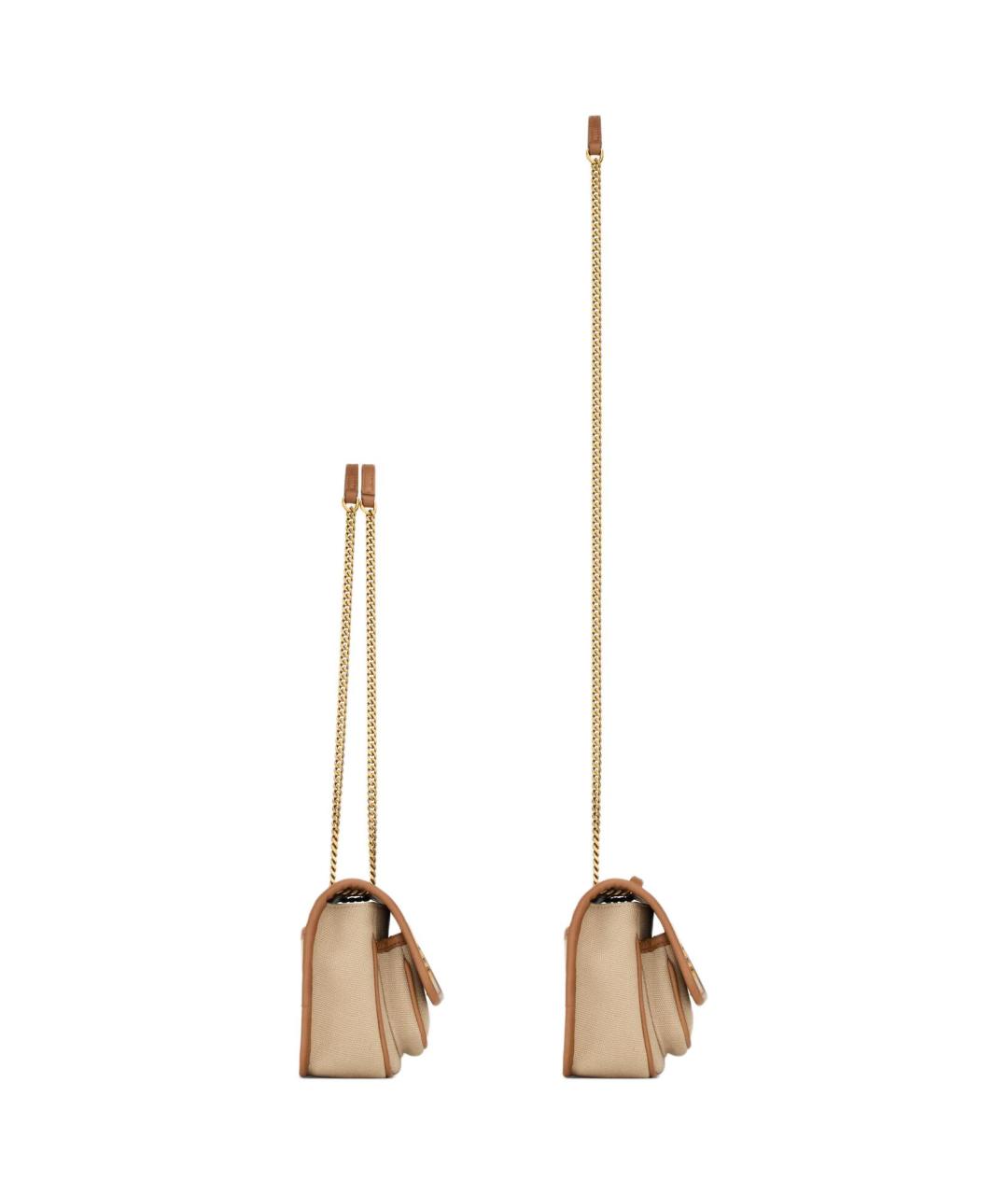 SAINT LAURENT Бежевая сумка через плечо, фото 3