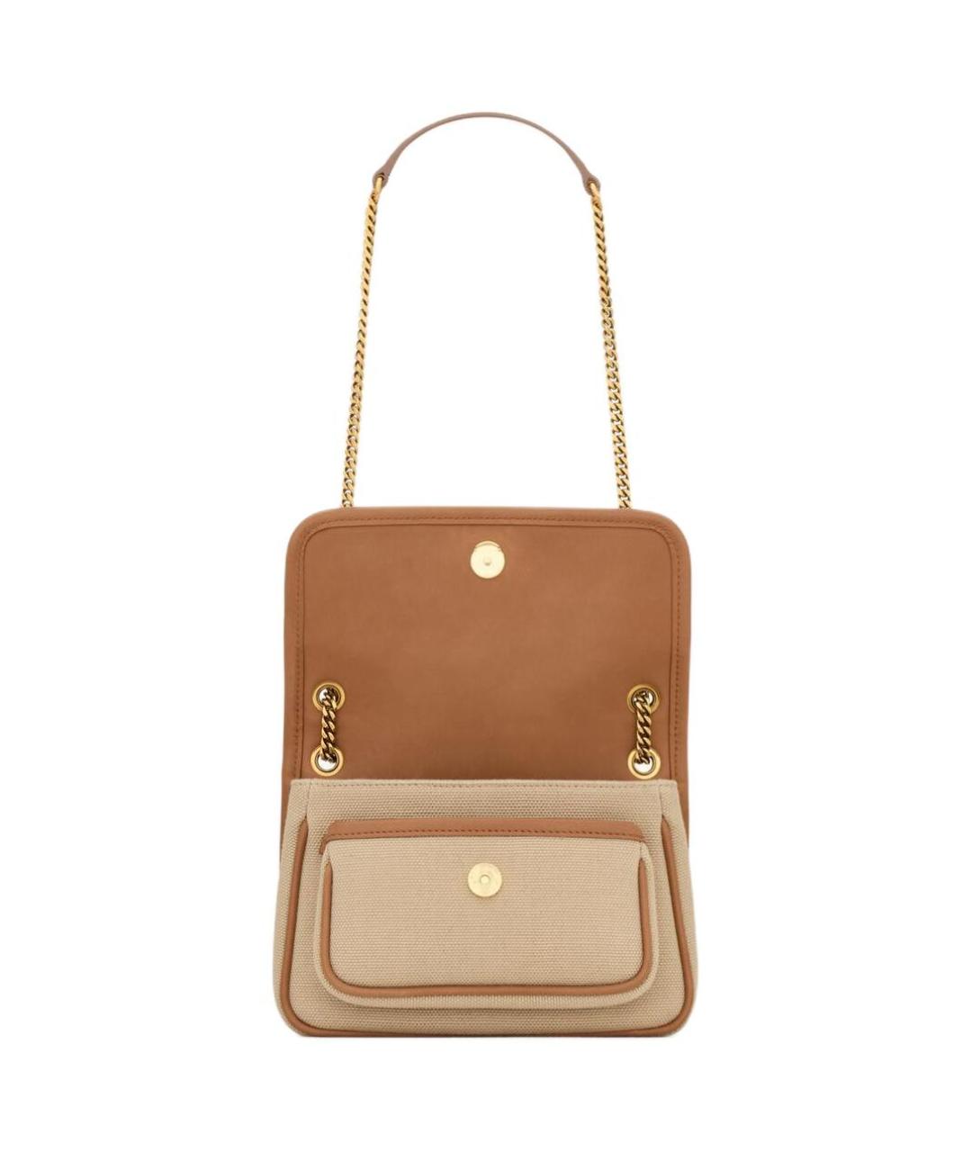 SAINT LAURENT Бежевая сумка через плечо, фото 4