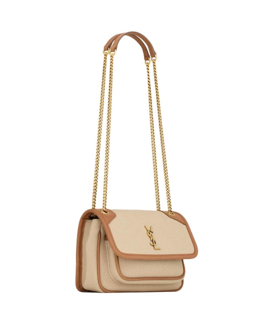 SAINT LAURENT Бежевая сумка через плечо, фото 2